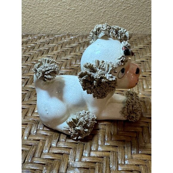 Vintage Ceramic 1950's Spagittie Poodle Dog Figurine Made In Japan Collectible - Picture 3 of 7